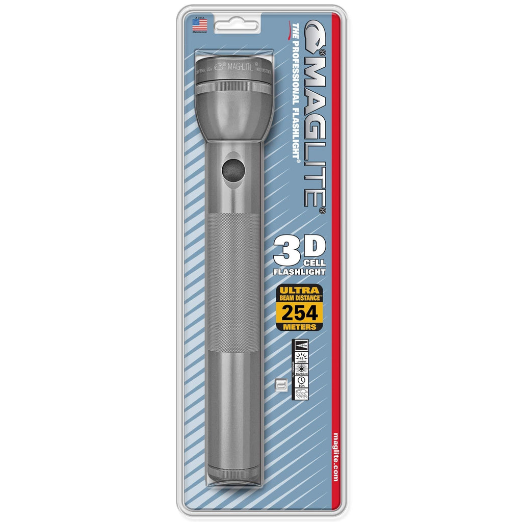 Maglite Heavy-Duty Incandescent 3-Cell D Flashlight, Gray - NewNest Australia