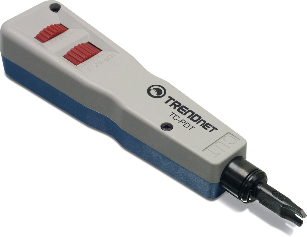 TRENDnet Punch Down Tool with 110 and Krone Blade, TC-PDT, Insert & Cut Terminations in one Operation, Precision Blades are Interchangeable & Reversible, Network Punch Tool, 110 Punch Down Tool,white - NewNest Australia