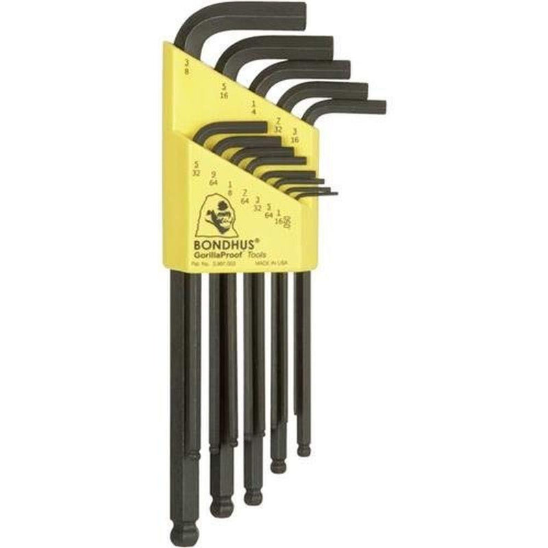 Bondhus 10937 Set of 13 Balldriver L-wrenches, sizes .050-3/8-Inch Multicolor - NewNest Australia