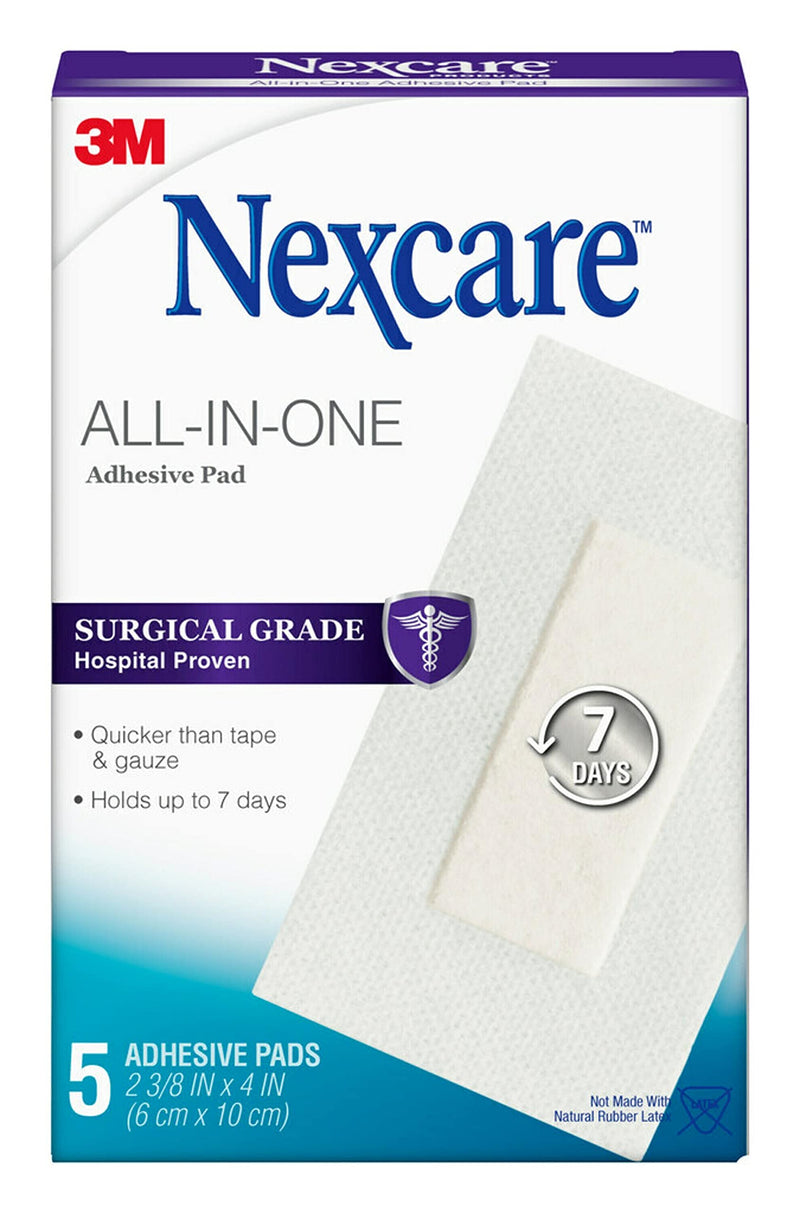 Nexcare All-in-One Adhesive Pad H3564, 2 3/8 in x 4 in (6 cm x 10 cm) - NewNest Australia