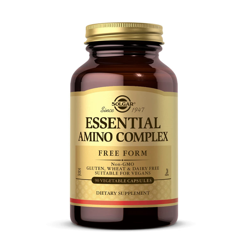 Solgar Essential Amino Complex, 90 Vegetable Capsules - Free Form Essential Amino Acids - Non-GMO, Vegan, Gluten Free, Dairy Free, Kosher - 90 Servings - NewNest Australia