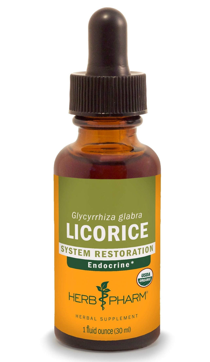 Herb Pharm Certified Organic Licorice Liquid Extract for Endocrine System Support - 1 Ounce (DLIC01) - NewNest Australia