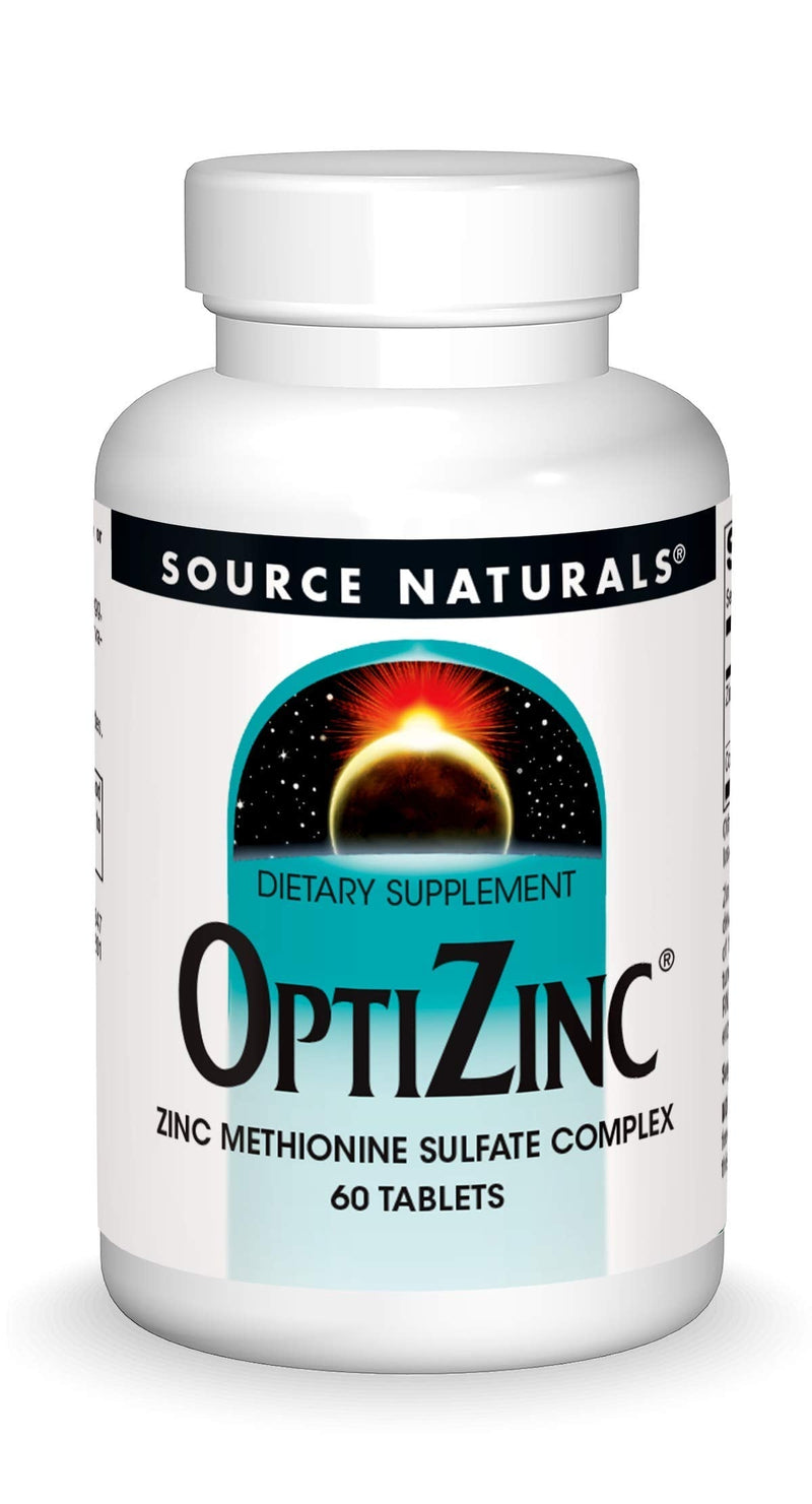 Source Naturals OptiZinc Zinc Methionine Sulfate Complex & Dietary Supplement - 60 Tablets 60 Count (Pack of 1) - NewNest Australia