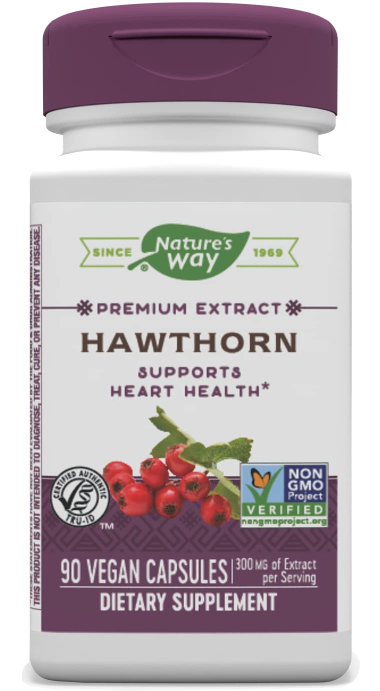 Nature's Way Hawthorn Standardized Heart Function 1.8% Flavonoids, 300 mg of Extract per serving, 90 Capsules - NewNest Australia