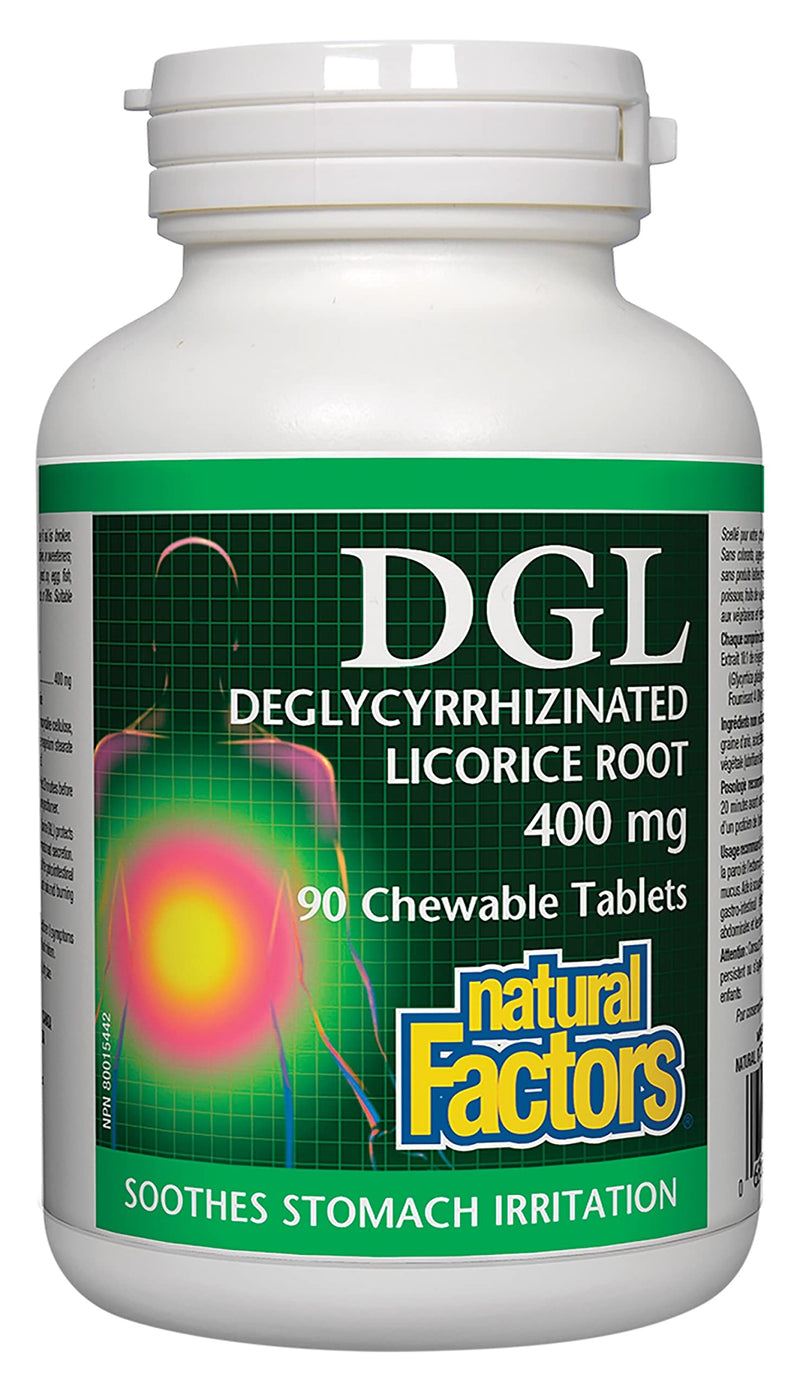 Natural Factors, DGL Licorice Root Extract, Natural Digestive Relief, 90 Chewable Tablets 90 Count (Pack of 1) - NewNest Australia