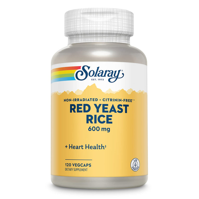 Solaray Red Yeast Rice, Healthy Heart & Cardiovascular Support, Non-Irradiated & Citrinin-Free, 120 Serv, 120 VegCaps - NewNest Australia