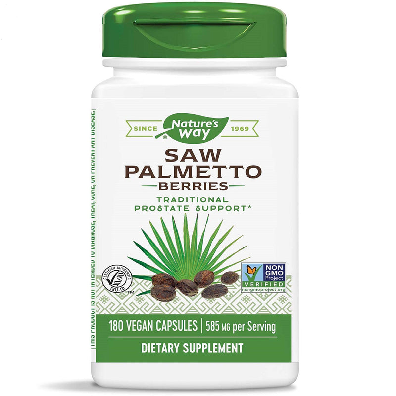 Nature's Way Saw Palmetto Berries; 585 mg; Non-GMO Project Verified; TRU-ID Certified; 180 Capsules - NewNest Australia