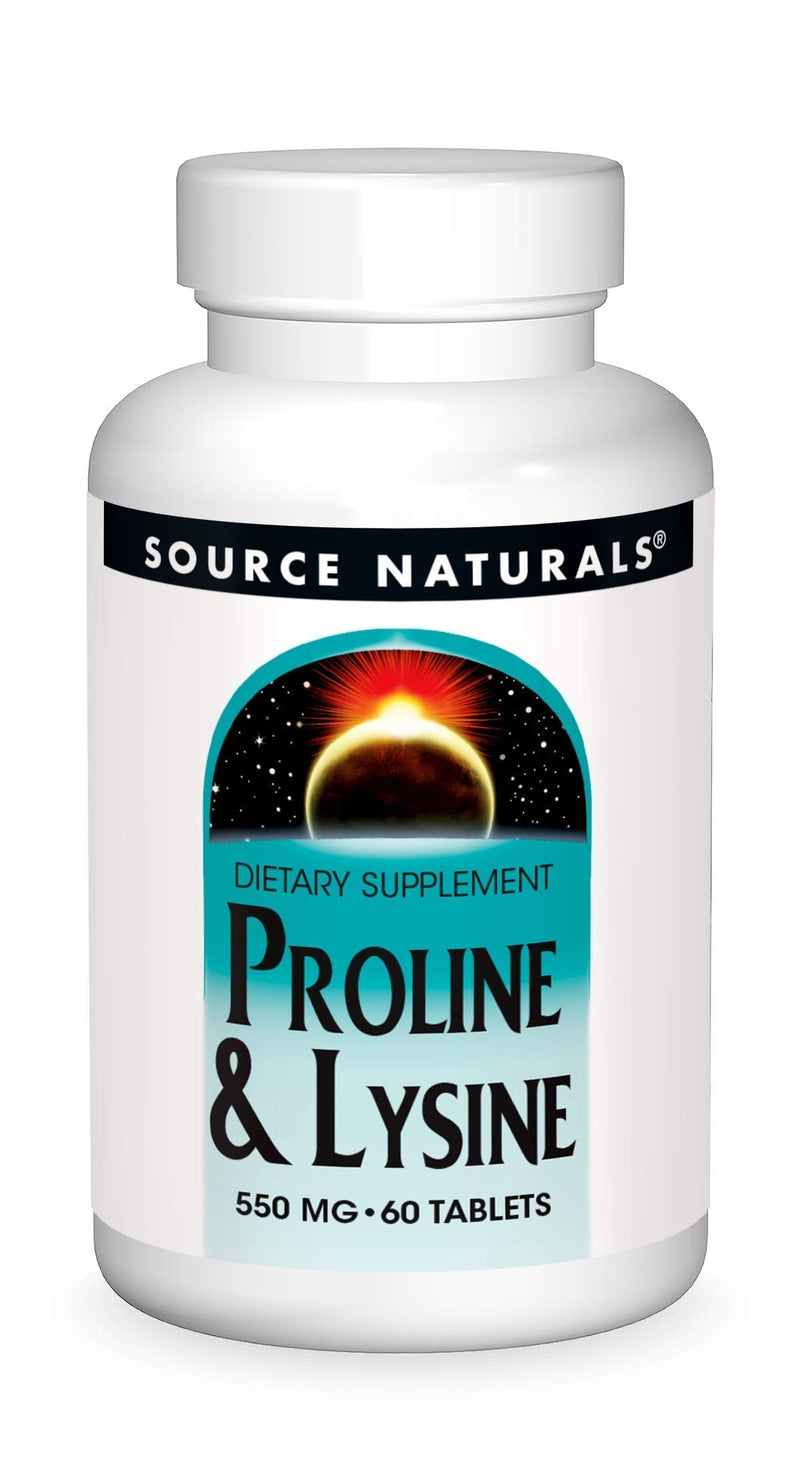 Source Naturals L-Proline/L-Lysine, 275mg, 60 Tablets - NewNest Australia