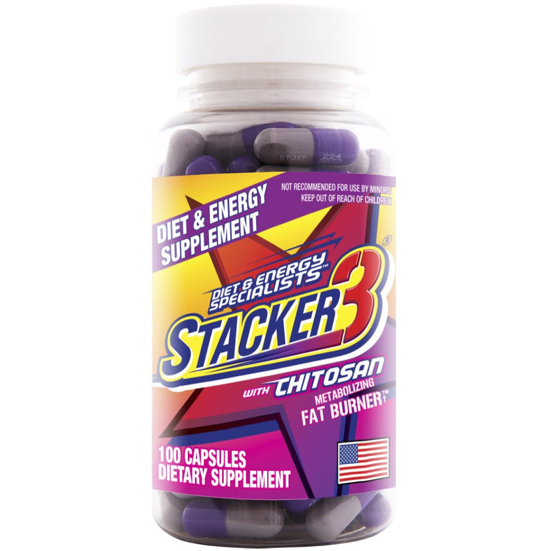 Stacker 3 Metabolizing Fat Burner with Chitosan, Capsules, 100Count Bottle - NewNest Australia