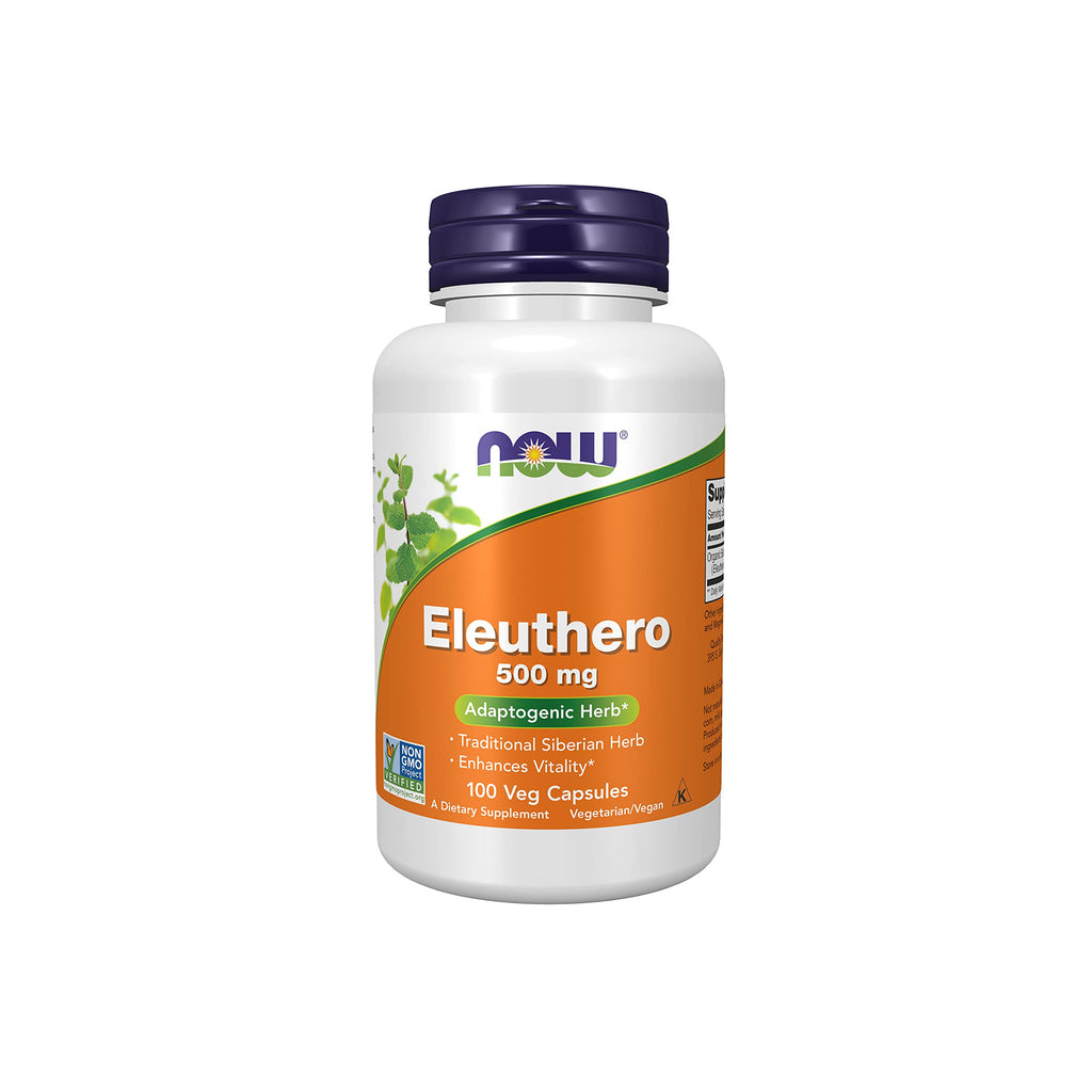 NOW Supplements, Eleuthero (Eleutherococcus senticosus)500 mg, 100 Veg Capsules - NewNest Australia