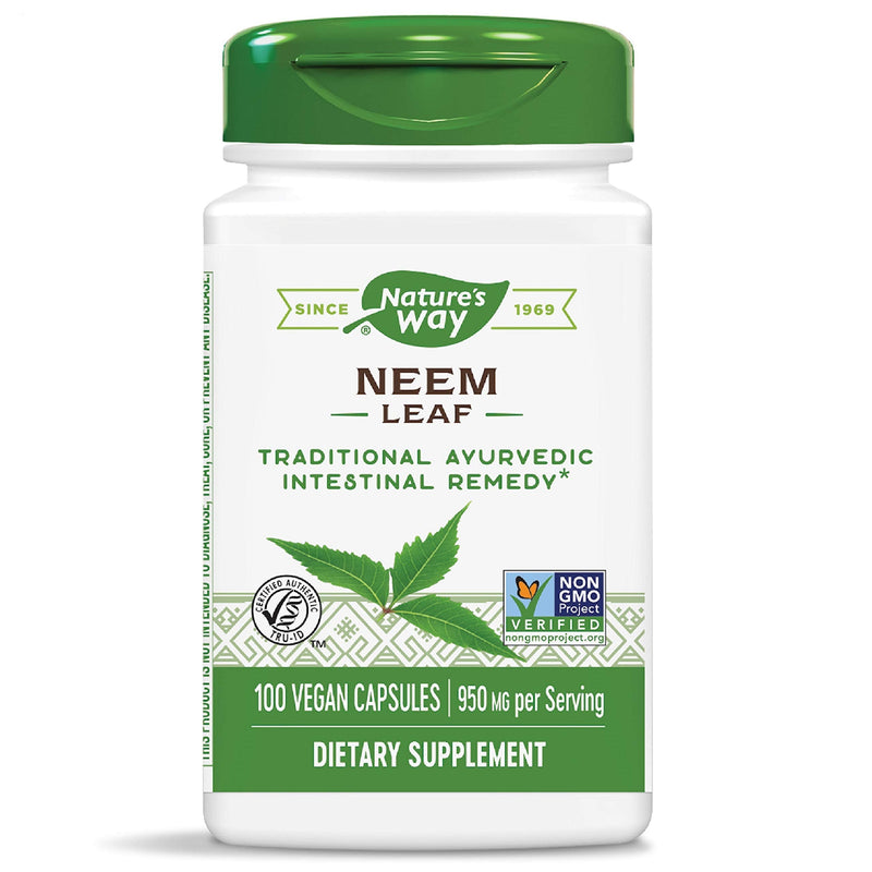 Nature's Way Premium Herbal Neem Leaf 950 mg per serving, 100 Capsules - NewNest Australia