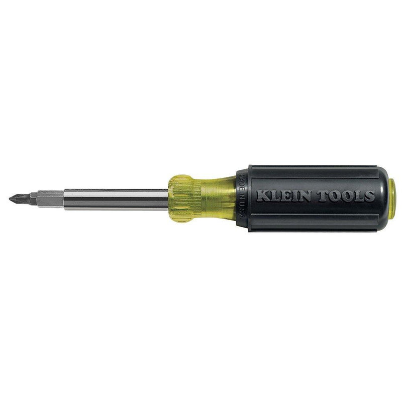 Klein Tools 32477 Multi-Bit Screwdriver / Nut Driver 10-in-1 Multi Tool, Industrial Strength Bits, Phillips, Slotted, Square and Torx Bits - NewNest Australia