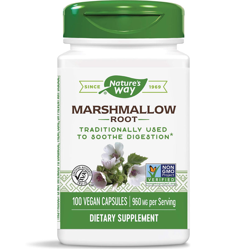 Nature's Way Premium Herbal Marshmallow Root, 960 mg per serving, 100 Capsules (Packaging May Vary) - NewNest Australia