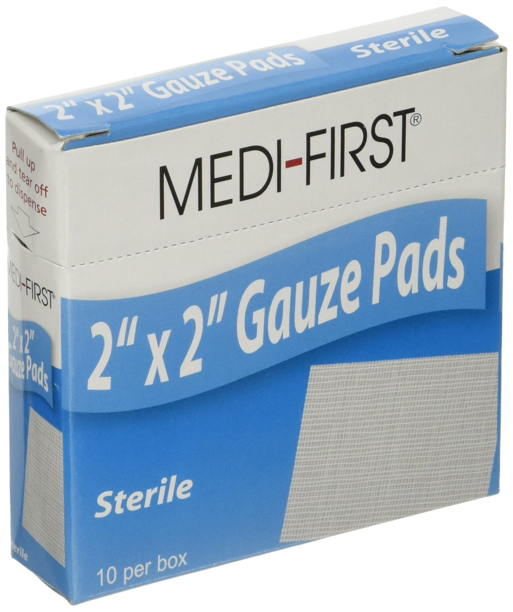 Medi-First 60612 Sterile Gauze Pads, 2-Inch By 2-Inch, 10 Per Box 2" x 2" - NewNest Australia