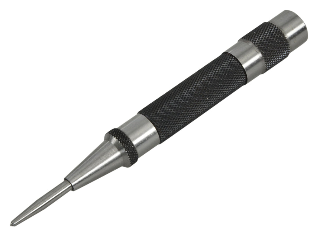 Starrett 18A Automatic Center Punch with Hardened Steel Metal, Universal Tool for Machinists and Carpenters with Adjustable Knurled Cap to Control Blow Force, No. 4 Graduation - NewNest Australia