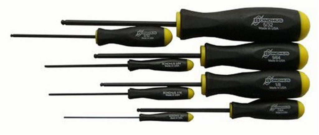 Bondhus 10632 Set of 8 Balldriver Screwdrivers, ProGuard Finish, sizes .050-5/32-Inch One Size - NewNest Australia