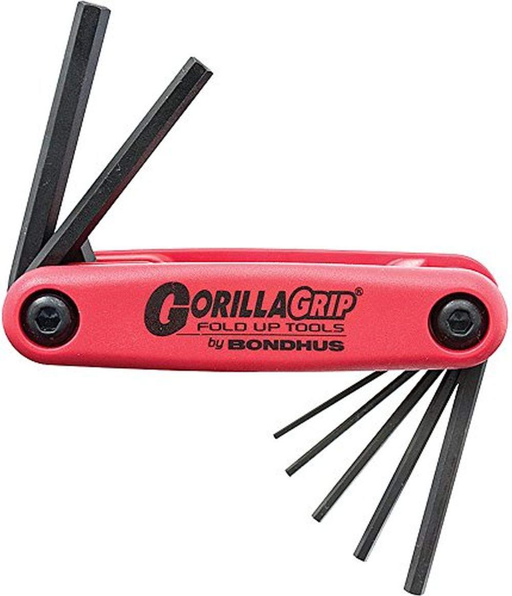 Bondhus 12592 GorillaGrip Set of 7 Hex Fold-up Keys, sizes 1.5-6mm Multi - NewNest Australia