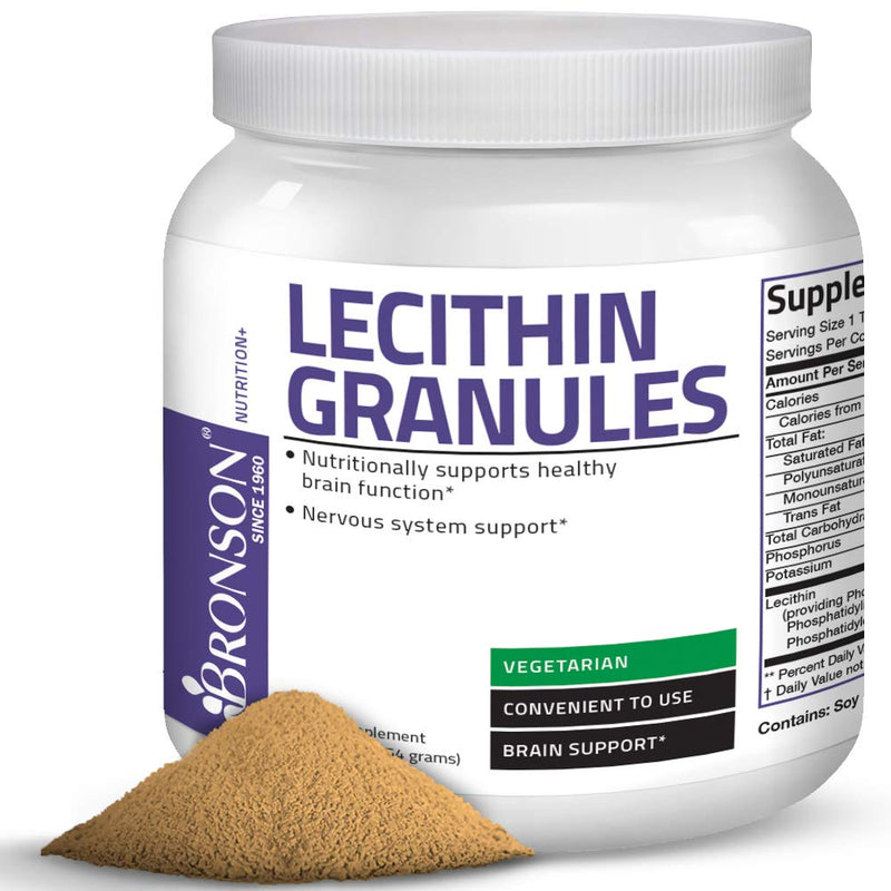 Bronson Lecithin Granules (Powder) 7500 MG, 1 Lbs (454 Grams, or 16 Ounces) - NewNest Australia