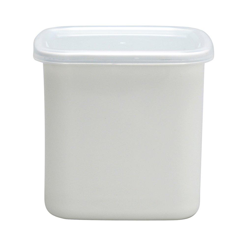 Noda Horo Square White Enamel Stockpot (L) Imported From Japan - NewNest Australia