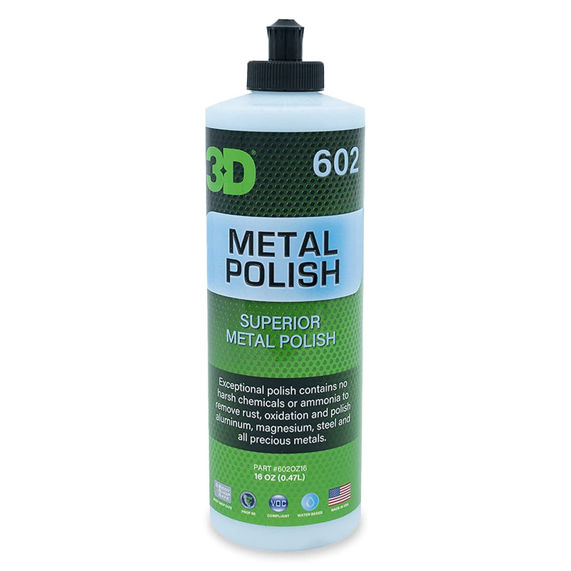 3D Metal Polish - Heavy Duty Multi Purpose Polish, Cleaner, Restorer and Protectant for Metal, Aluminum, Chrome 16oz. 16oz. - NewNest Australia