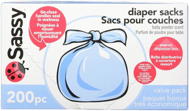 Sassy Baby Disposable Diaper Sacks, 200 Count, Packaging may vary 200 Count (Pack of 1) - NewNest Australia