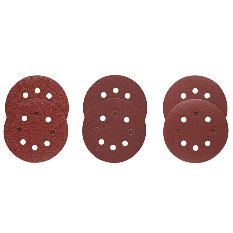 Bosch SR5R000 6-Piece Assortment 5 In. 8 Hole Hook-And-Loop Sanding Discs - NewNest Australia