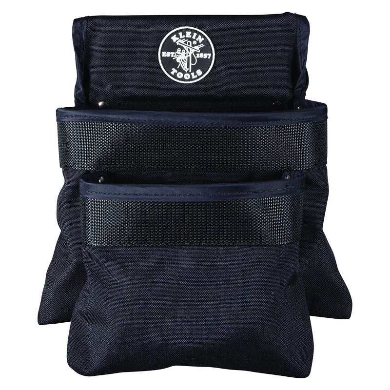 Klein Tools 5702 Poweline Series Utility Pouch Made of Double Stitched and Rivet Reinforced Cordura Fabric, 2-Pocket - NewNest Australia