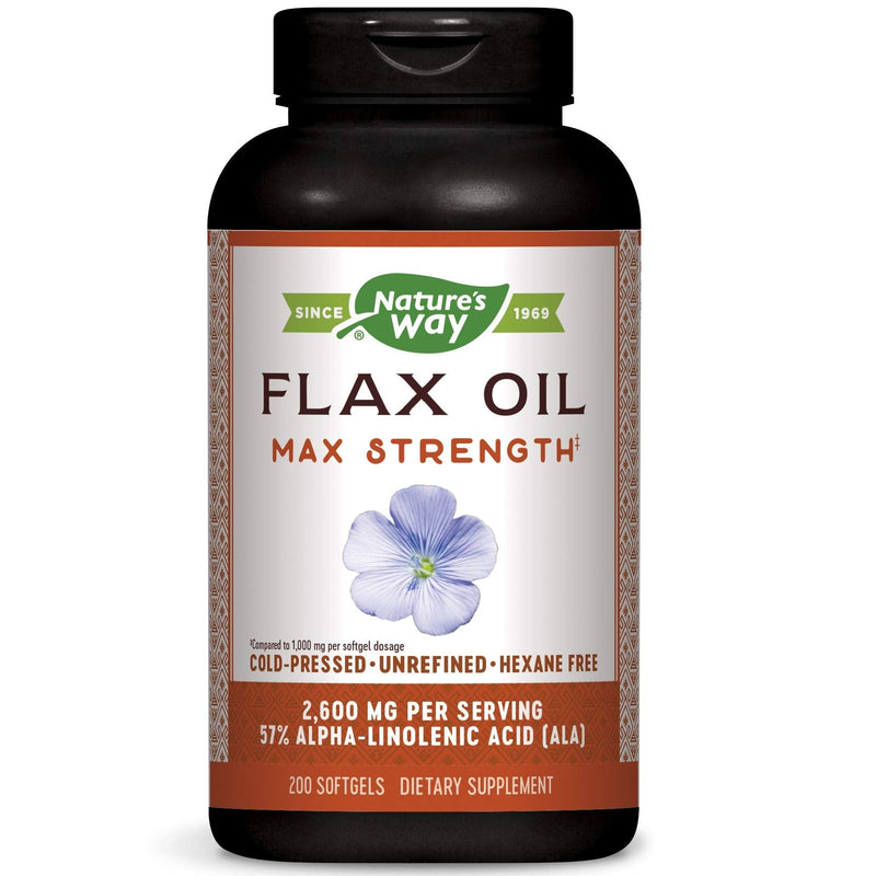 Nature's Way Flax Oil 1300mg, 200 Softgels - NewNest Australia