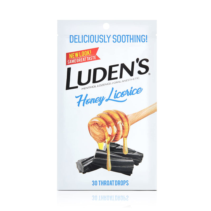 Luden's Deliciously Soothing Throat Drops, Honey Licorice Flavor, 30 Count - NewNest Australia