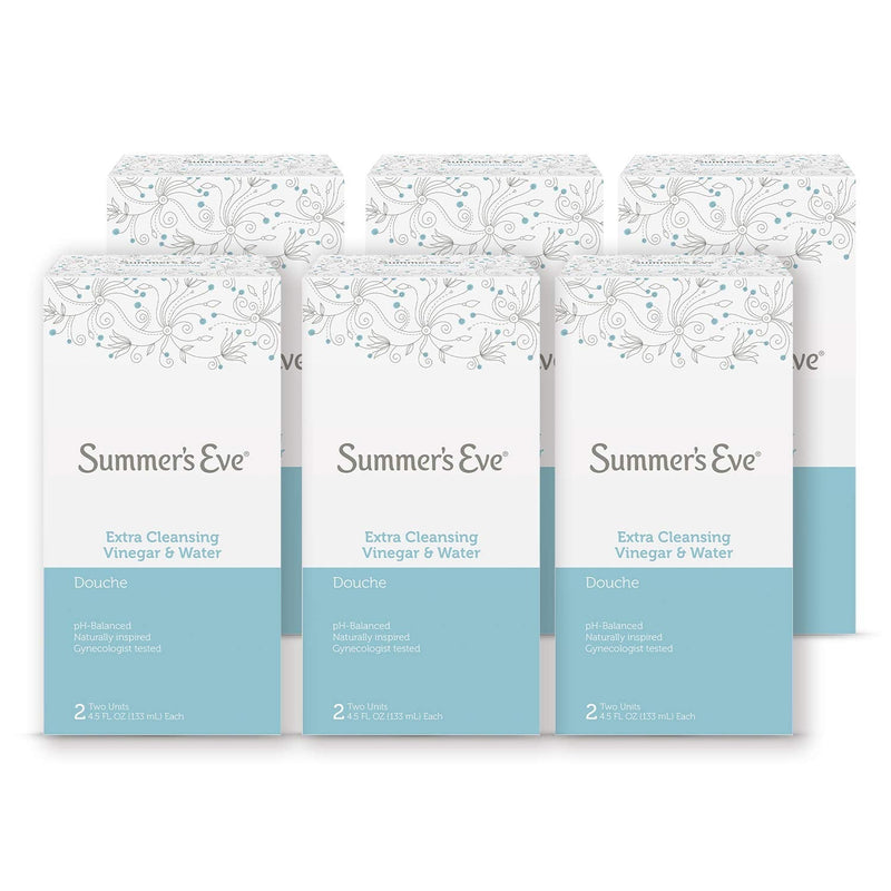 Summer's Eve Extra Cleansing Vinegar & Water Douche, 2-4.5 Fl Oz Units per box (Pack of 6) - NewNest Australia