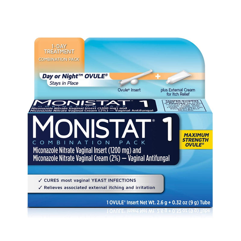 Monistat 1-Day Yeast Infection Treatment, Prefilled 1 Day Ovule - Itch Cream - NewNest Australia