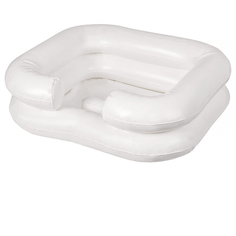 DMI Portable Shampoo Bowl, Inflatable Shampoo Bowl and Wash Basin for Bedside and In Bed Hair Washing, Hair Cuts and Hair Coloring for the Elderly, Disabled, Bedridden and Handicapped, 24 X 20, White - NewNest Australia