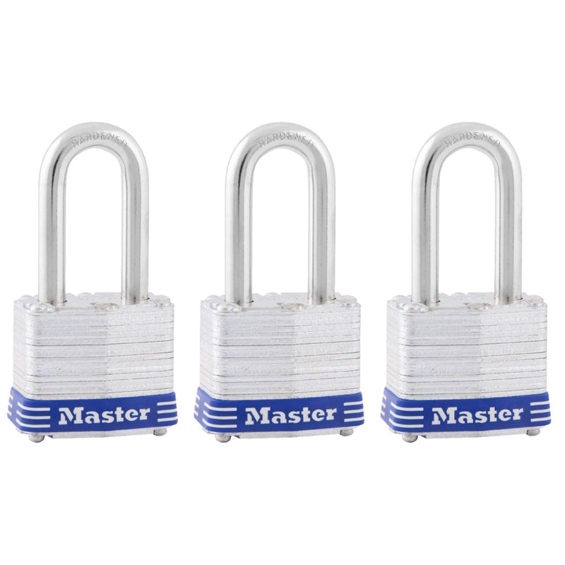 Master Lock 3TRILF Outdoor Padlock with Key, 3 Pack Keyed-Alike 3 Pack - Keyed Alike - NewNest Australia