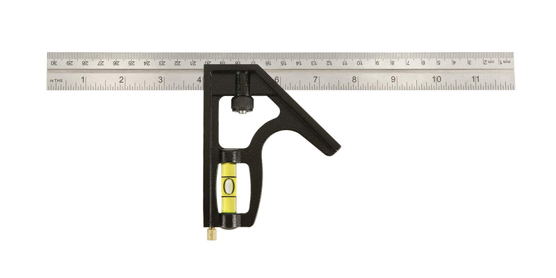 Johnson Level & Tool 400EM Professional Inch/Metric Metal Combination Square, 12", Silver, 1 Square Enlgish Metric/Metal Combinations Square - NewNest Australia