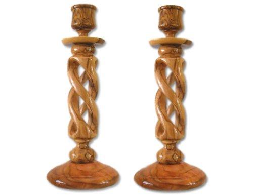 NewNest Australia - Pair of Hollow Twisted Candle Holders 