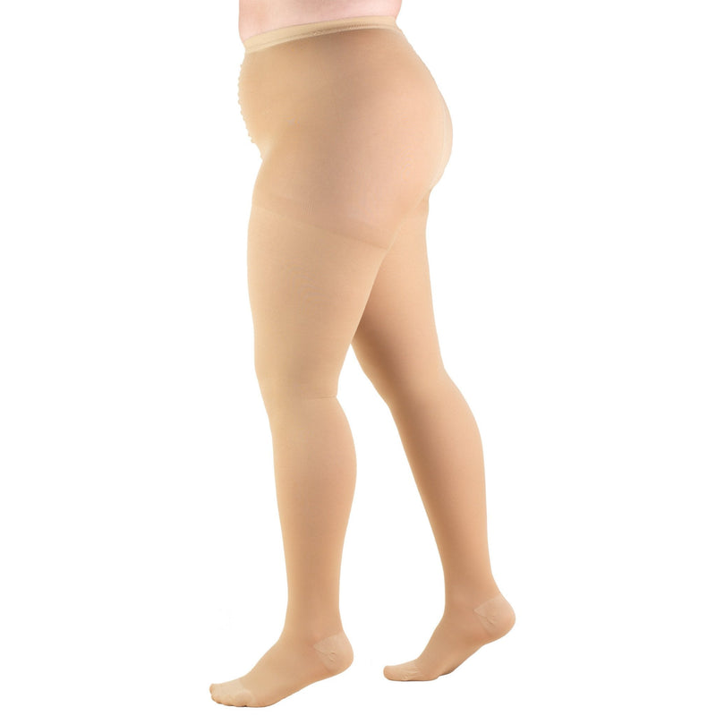 Truform 20-30 mmHg Compression Pantyhose, Plus Size Women's Support Tights Hosiery, Beige, Medium Medium (1 Pair) - NewNest Australia