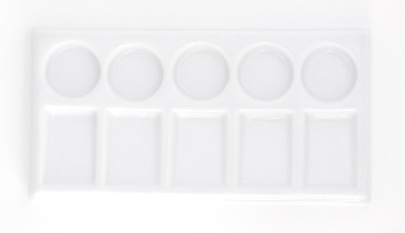 Jack Richeson JACK-420705 5-Round and 5-Slant Porcelain Palette Mixing Tray - NewNest Australia