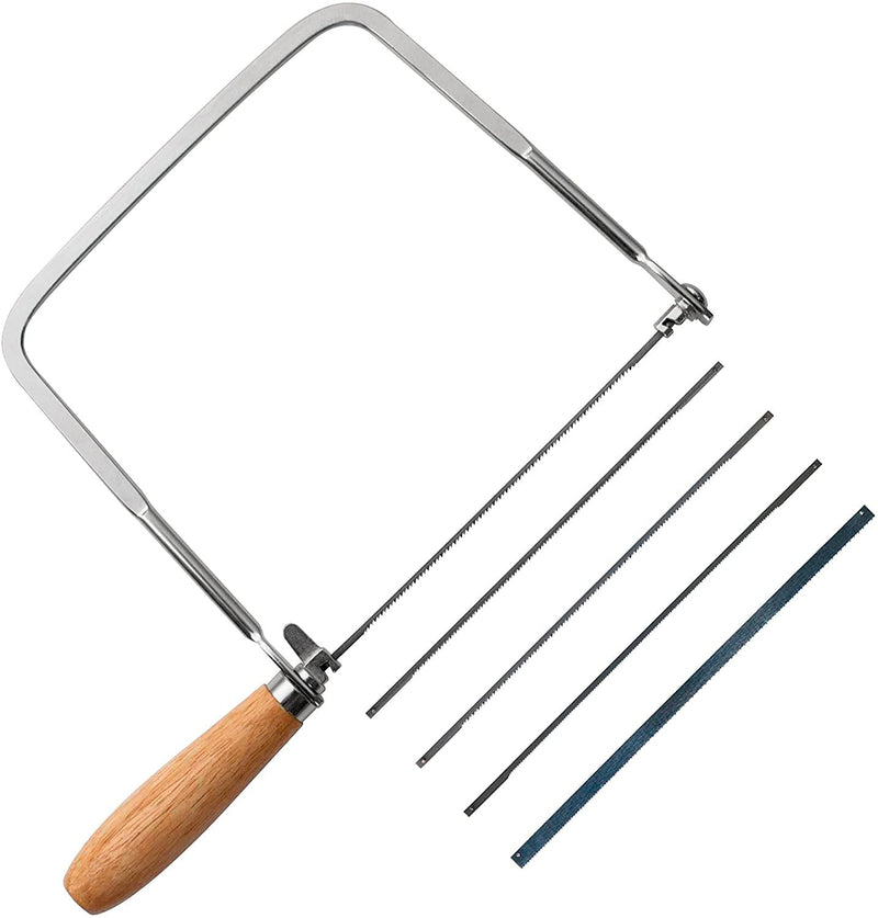 KAKURI Coping Saw Coping Frame and 5 Replacement Blades Set (Woodworking, Wood Board, Plastic, and Metal Cutting Blade) - NewNest Australia