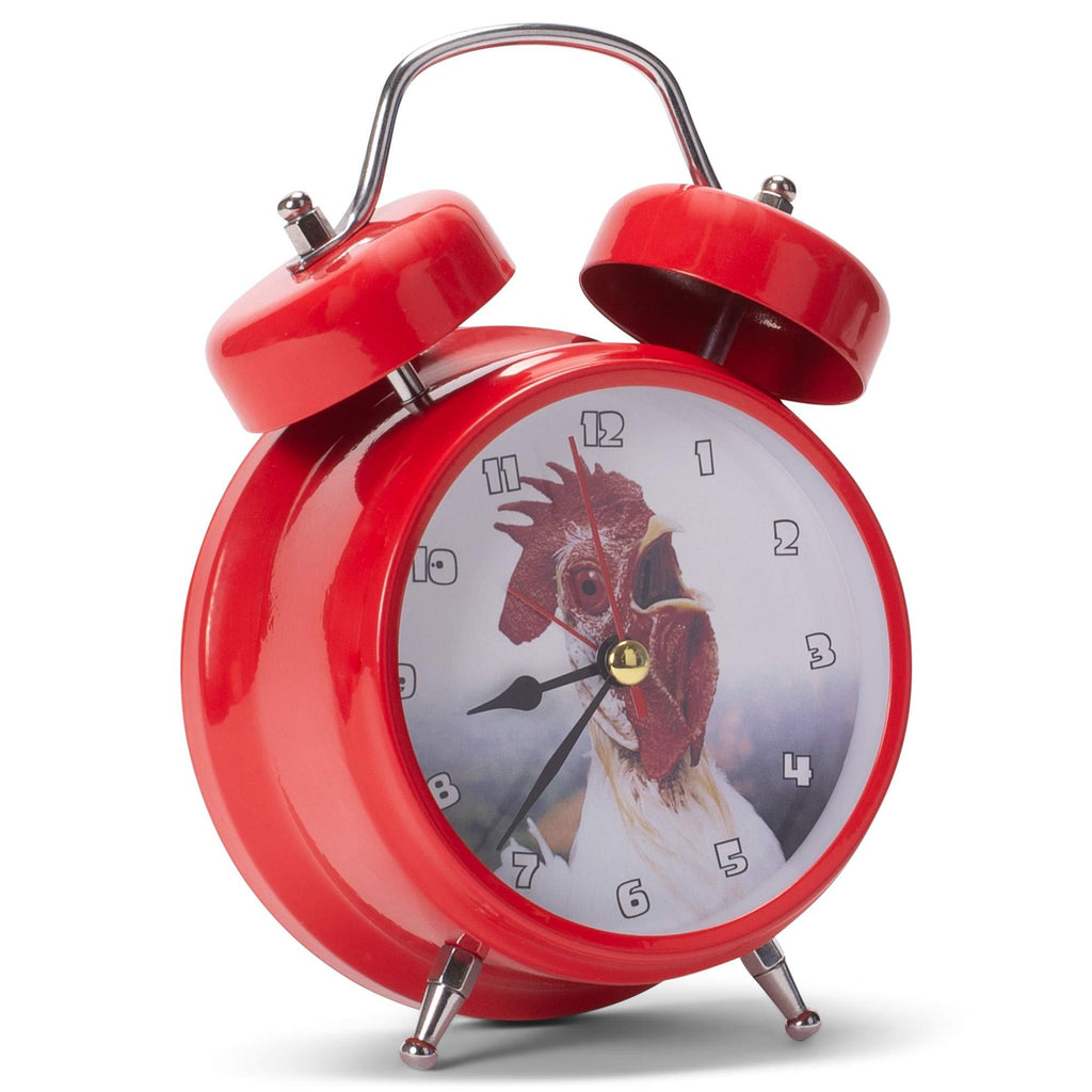 NewNest Australia - Mark Feldstein & Associates Wacky Wakers Red Rooster Bedside Tabletop Alarm Sound Clock 