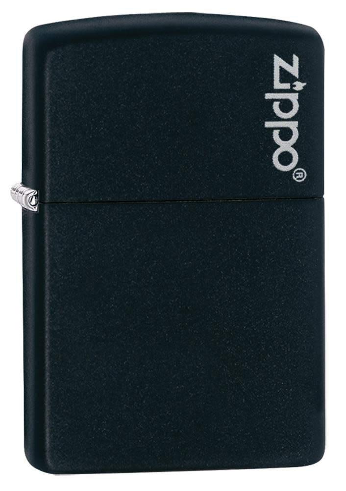 Zippo Matte Pocket Lighters Logo Black - NewNest Australia