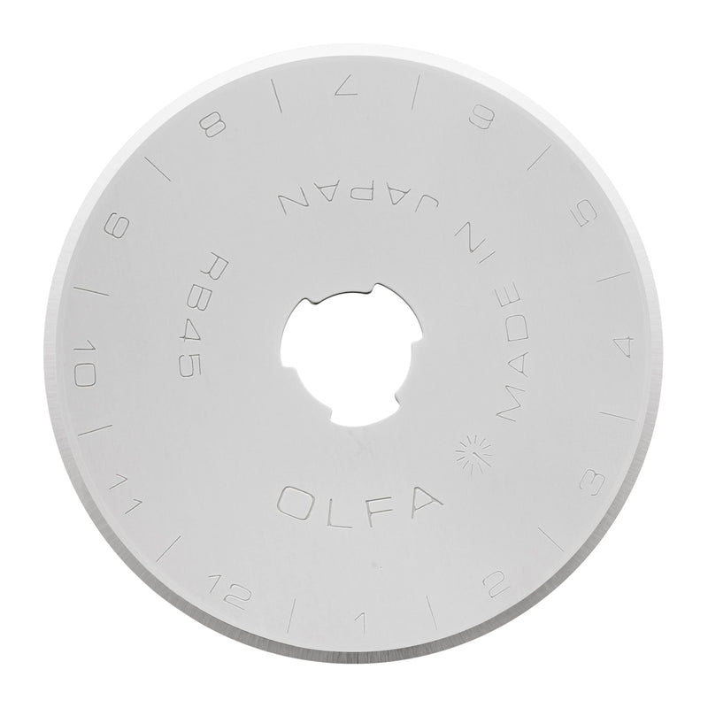 OLFA 45mm Rotary Cutter Replacement Blade, 1 Blade (RB45-1) - Tungsten Steel Circular Rotary Fabric Cutter Blade for Crafts, Sewing, Quilting, Fits Most 45mm Rotary Cutters - NewNest Australia