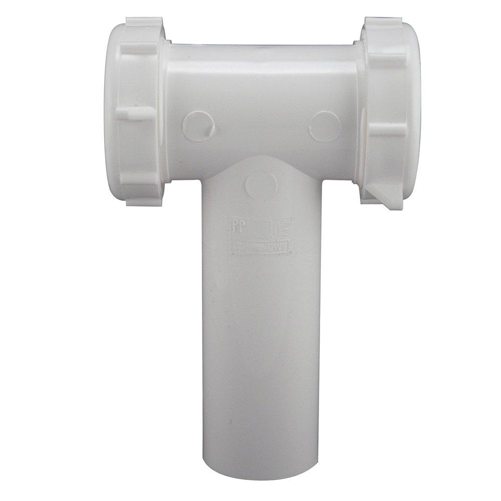 Keeney 130WK 1-1/2-Inch Slip Joint Center Outlet Tee and Tailpiece, White - NewNest Australia