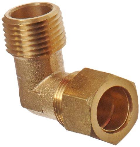 Anderson Metals 50069 Brass Compression Tube Fitting, 90 Degree Elbow, 5/8" Tube OD x 1/2" NPT Male Pipe - NewNest Australia