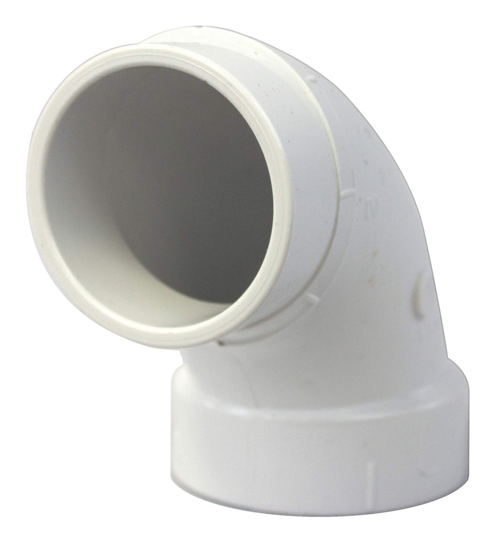 Genova Products 72916 90° Sanitary Street Elbow Pipe Fitting, 1 1/2" , White - NewNest Australia