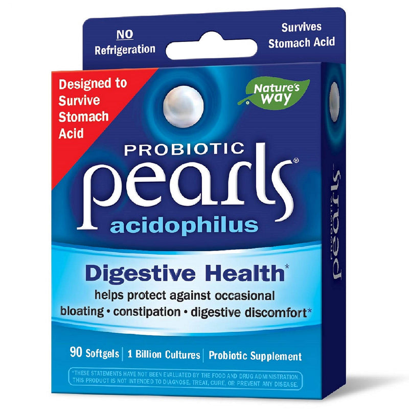 Probiotic Pearls Acidophilus Once Daily Probiotic Supplement, 1 Billion Live Cultures, Survives Stomach Acid, No Refrigeration, 90 Softgels (Packaging May Vary) 90 Count - NewNest Australia