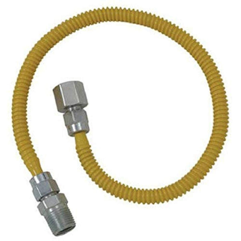 Brasscraft CSSL54-36 Straight Connector Gas Dryer & Water Heater Flex-Line (3/8" OD FIP x 1/2" MIP) x 36" - NewNest Australia