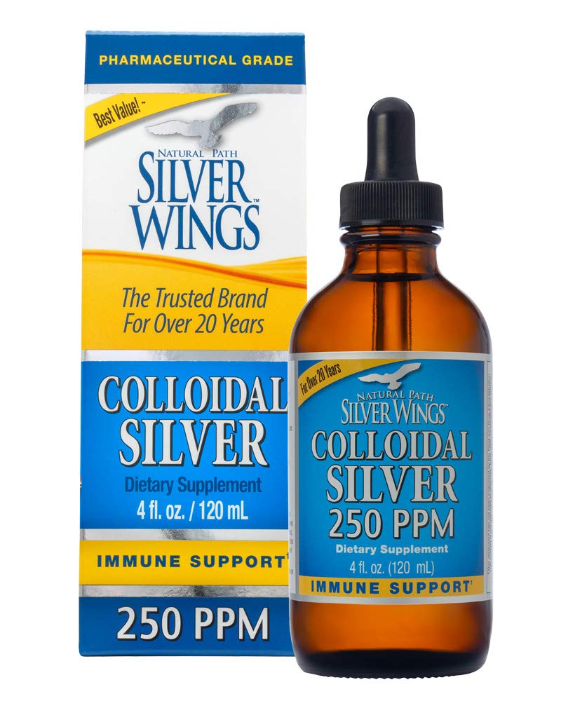 Natural Path Silver Wings Dietary Mineral Supplement, Colloidal Silver, 250 PPM, 4 Fl Oz - NewNest Australia