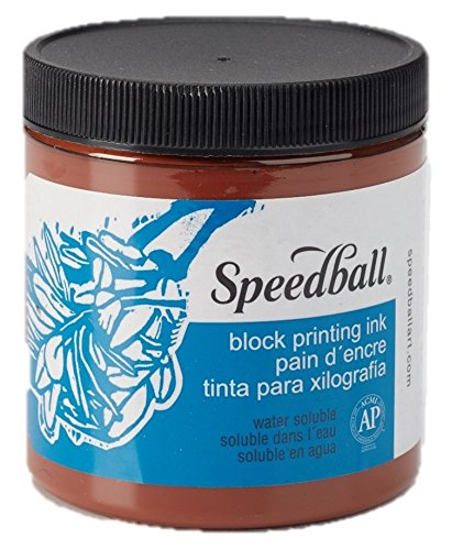 Speedball Water-Soluble Block Printing Ink, 8-Ounce, Brown - NewNest Australia