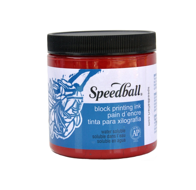 Speedball Water-Soluble Block Printing Ink, 8-Ounce Jar, Red - NewNest Australia