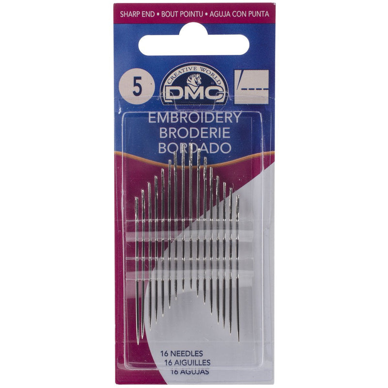 DMC 1765-5 Embroidery Hand Needles, 15-Pack, Size 5 - NewNest Australia